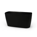 Stockton Medium Tapered Rectangle Plastic Planter - 29 in x 11.5 in x 15 in - Black - Black,29 in x 11.5 in x 15 in