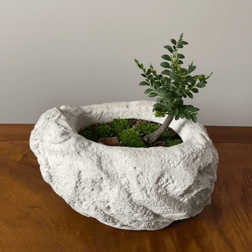 Stone Look Planters - Decorative Indoor Outdoor Plant Pots - JART TEAM