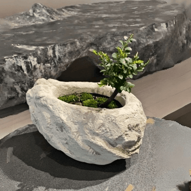 Stone Look Planters - Decorative Indoor Outdoor Plant Pots - JART TEAM