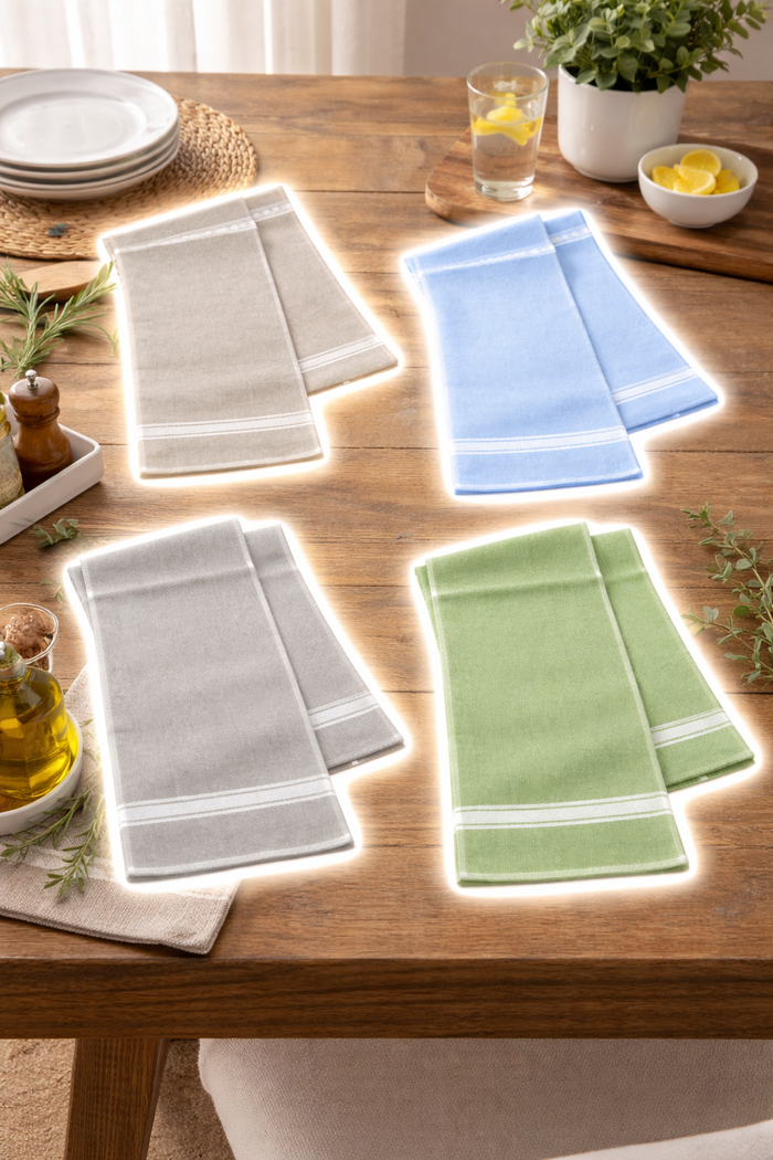 Stylish Cotton Woven Stripe Table Runner – Modern & Durable