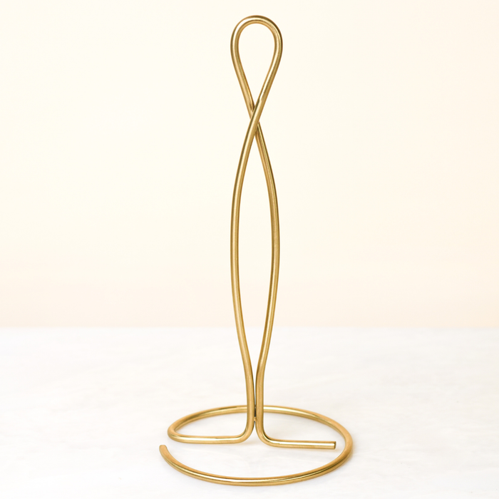 Swirl Burnished Brass Paper Towel Holder