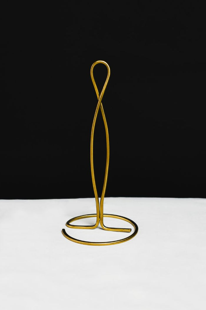 Swirl Burnished Brass Paper Towel Holder