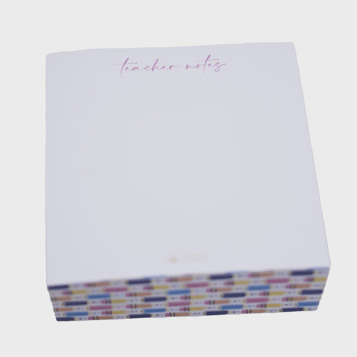 Teacher Note Cube White Multi