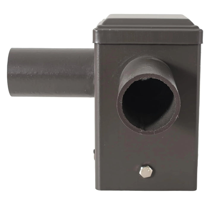 TANLITE Lighting Tenon Top 90 Triple Adapter with 3 arm adapters for 4 Inch Square Poles
