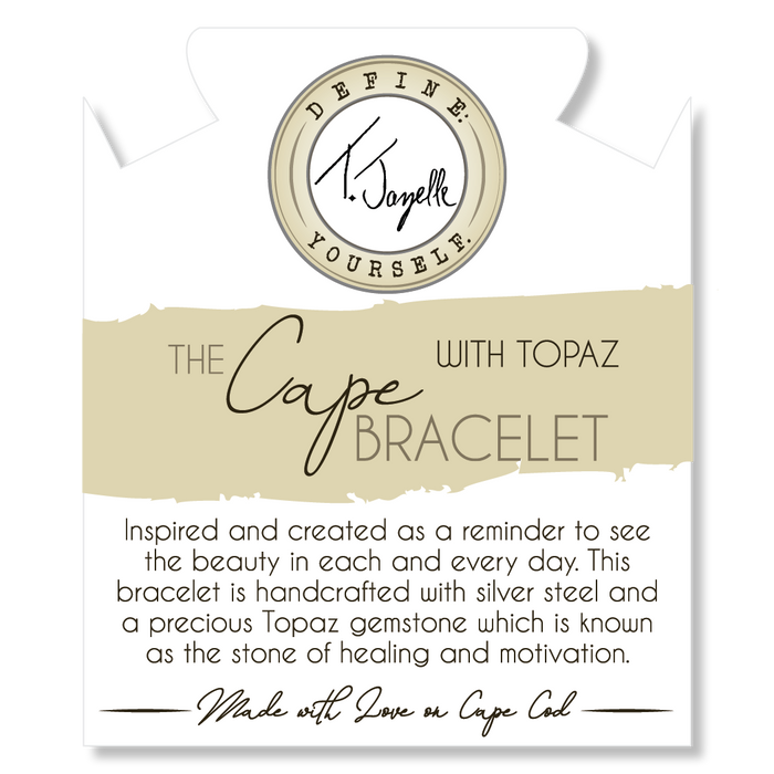 The Cape Bracelet - Gold Filled with Blue Topaz Ball