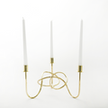 Thread of Togetherness Brass Taper Candle Holder – Set of 3