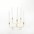 Thread of Togetherness Brass Taper Candle Holder – Set of 6