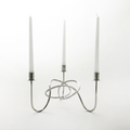 Thread of Togetherness Chrome Taper Candle Holder – Set of 3