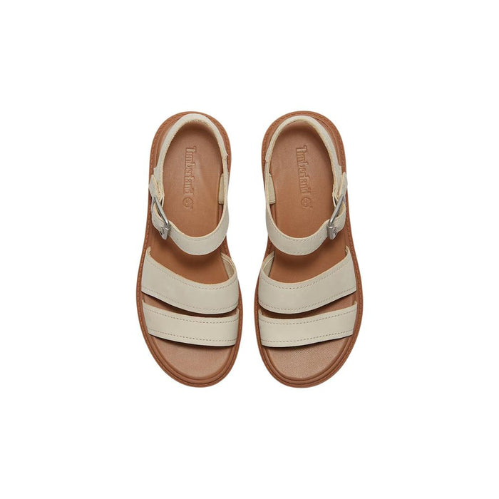 Timberland Beige Leather Platform Sandals