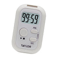 Taylor timer with light sound and vibration in white with large display and round dial