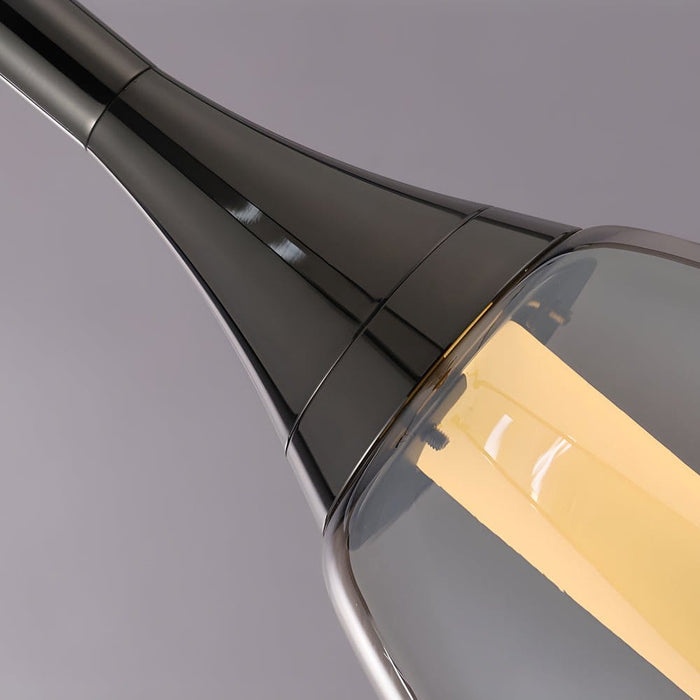 Tinted Teardrop Glass LED Pendant Light with Aluminum Hardware | NordaLight
