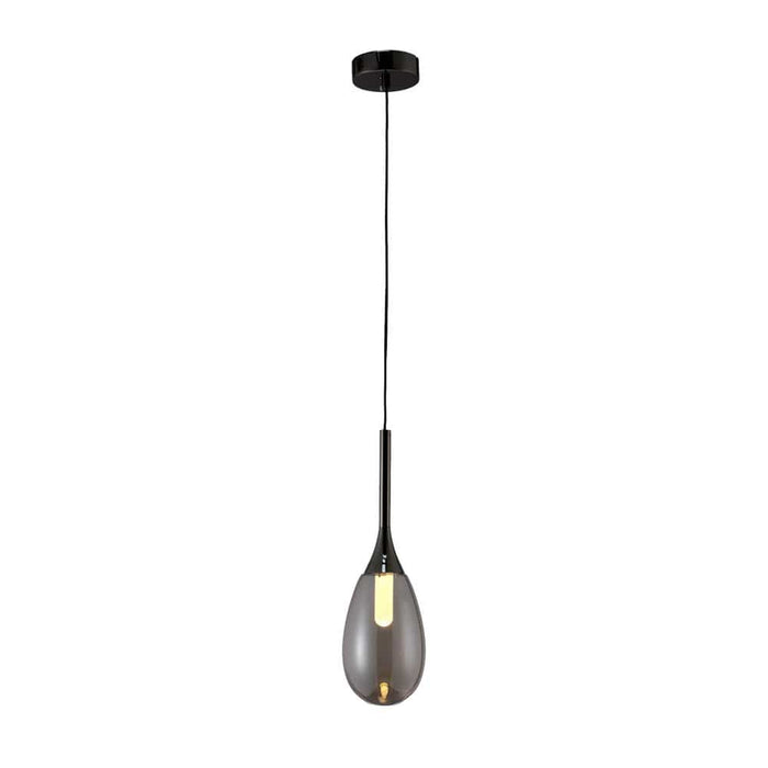 Tinted Teardrop Glass LED Pendant Light with Aluminum Hardware | NordaLight