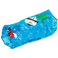 The Toysmith Sealife Water Snake by Toysmith is a blue squishy tube with bubble designs, featuring small plastic fish and a turtle inside—ideal as a sensory toy.