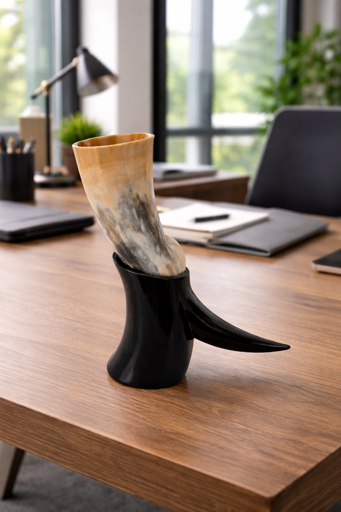 Traditional Sambhal Horn Craft Handcrafted Vase