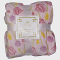 Tulip Fields Throw Blanket 50"x 60" Pink Multi