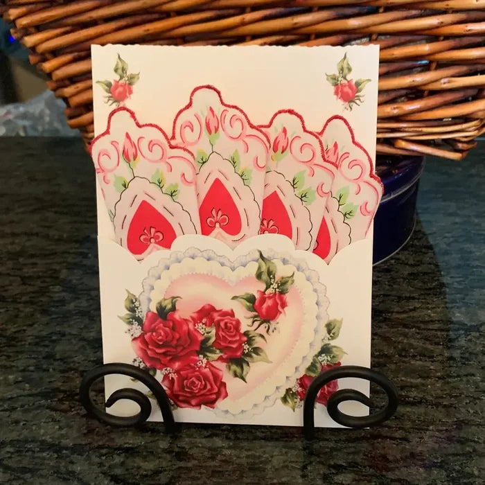 Valentine Keepsake Hanky Card