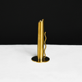 Verso Wave-Handle Burnished Brass Taper Candle Holder
