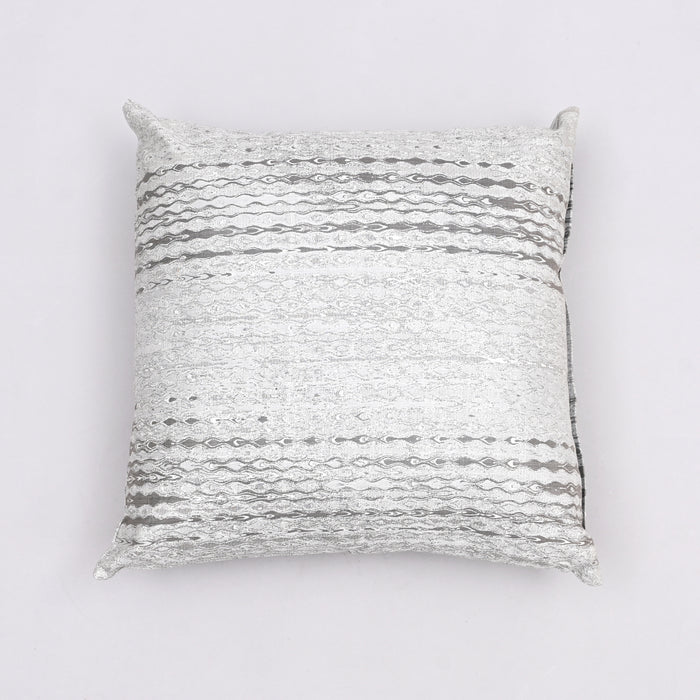 Wanderlust Woven Handcrafted Eco-Silk Pillow Cover with Adventure Design