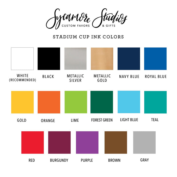 Wedding Color-Changing Mood Stadium Cups #233 - 16oz - Custom Venue Illustration - Party Cup, Wedding Favor, Color Change Cups, Mood Cups
