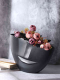 Whimsical Face Vase in Black | Modern Decorative Vase