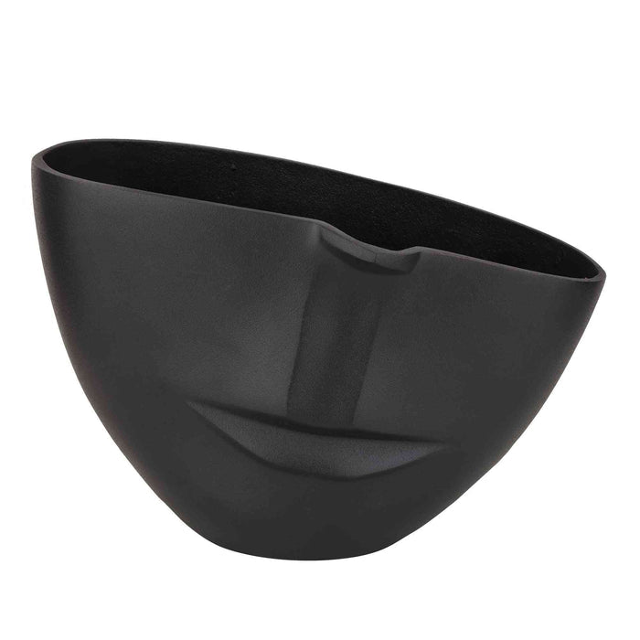 Whimsical Face Vase in Black | Modern Decorative Vase