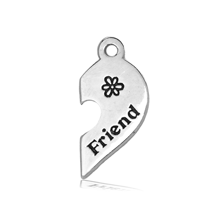 White Chalcedony Stone Bracelet with Forever Friends Sterling Silver Charm