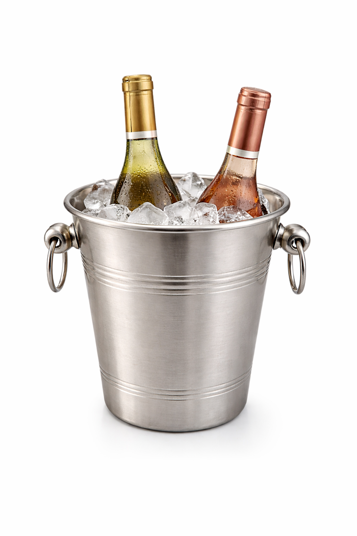 Wine Cooler Bucket | Polished Stainless Steel | Luxury Drinks Chiller
