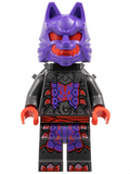 Wolf Mask Warrior - Dark Purple and Red Mask, Neck Bracket