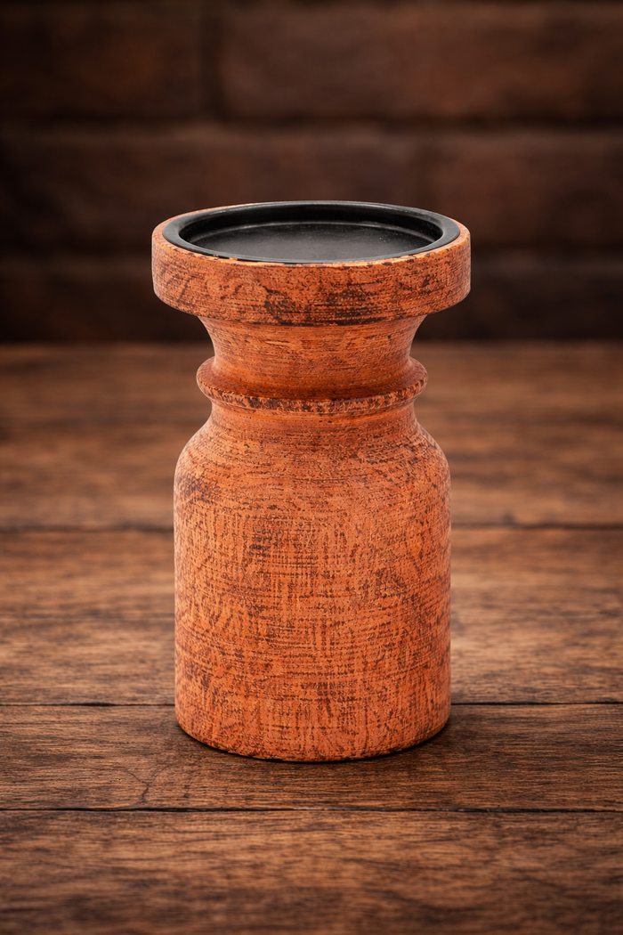 Wooden Candle Holder | Decor Pillar Candle Stand | Handcrafted Decorative Holders