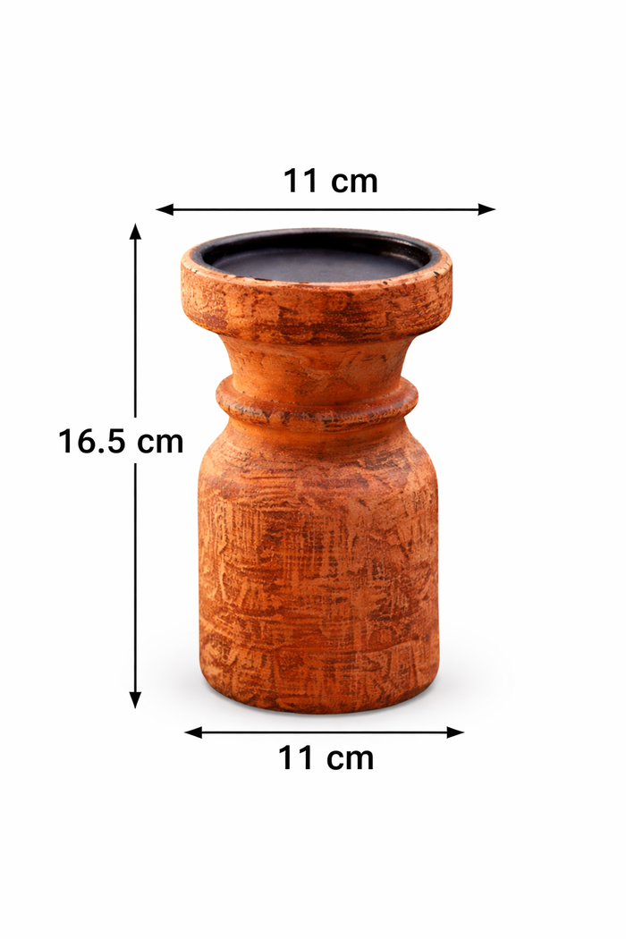 Wooden Candle Holder | Decor Pillar Candle Stand | Handcrafted Decorative Holders