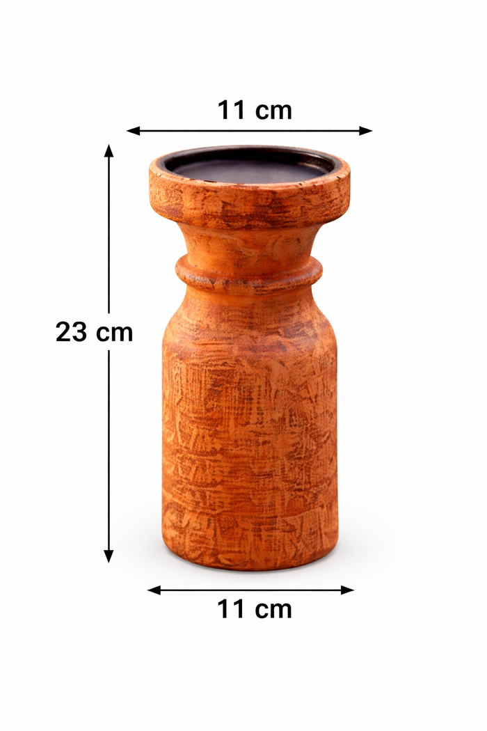 Wooden Candle Holder | Decor Pillar Candle Stand | Handcrafted Decorative Holders