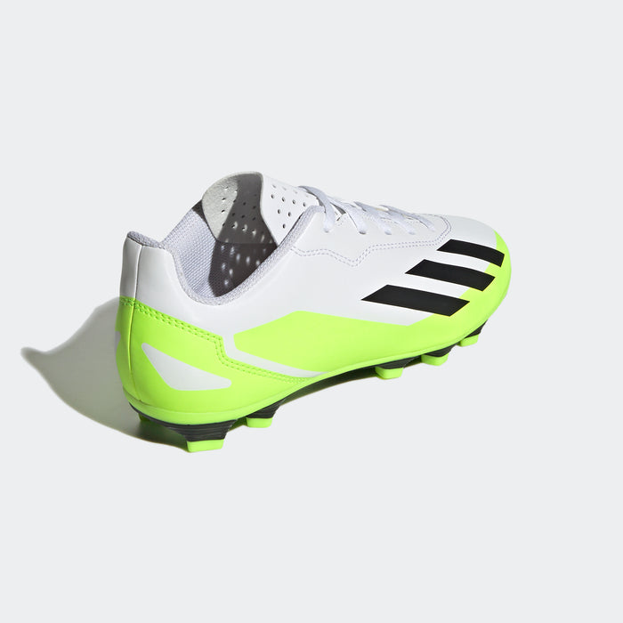 adidas X Crazyfast.4 Flexible Ground Soccer Cleats | White/Green | Youth