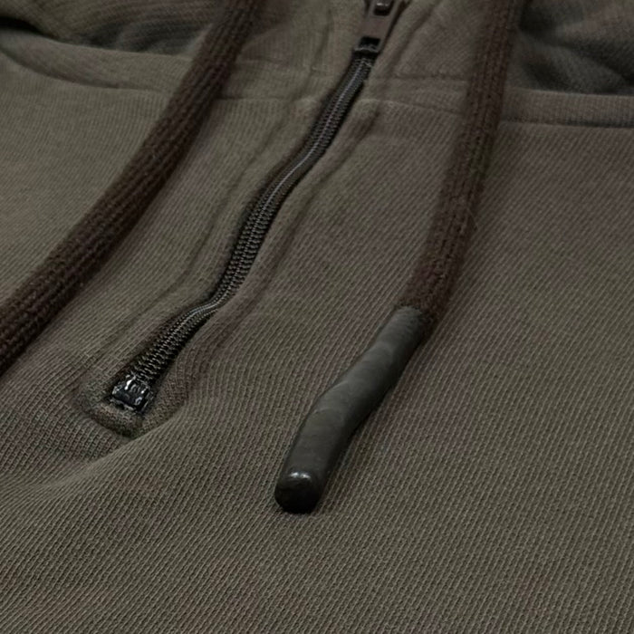 Yeezy Season 1 Half Zip Boxy Hoodie In Caviar