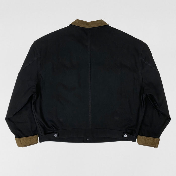 Yeezy Season 6 Flannel Lined Corduroy Denim Sample Jacket In Black