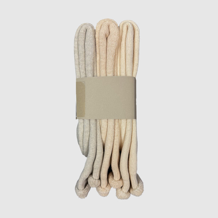 Yeezy Season 7 Bouclette Socks (3-Pack) In Tone One
