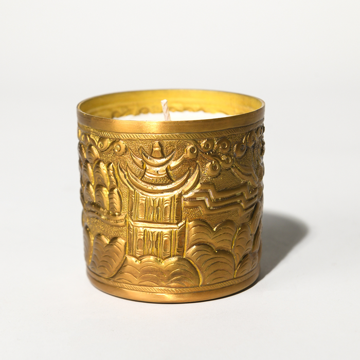 Zen Brushed Brass Scented Candle