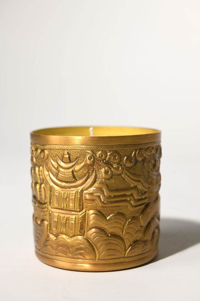 Zen Brushed Brass Scented Candle