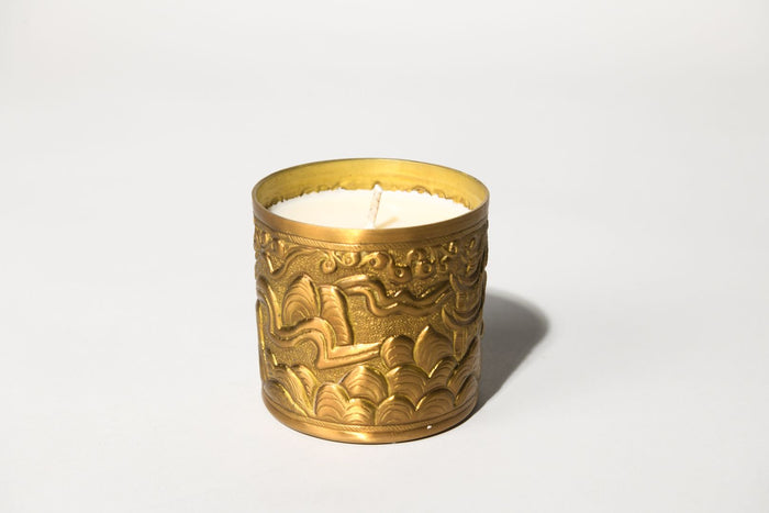 Zen Brushed Brass Scented Candle