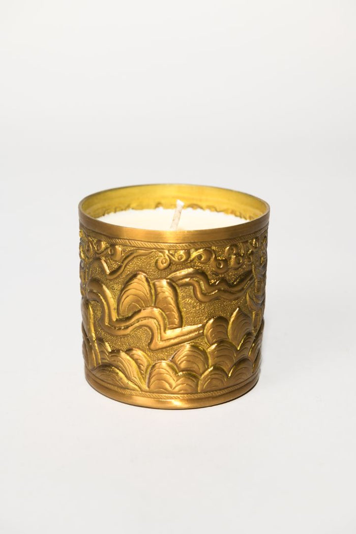 Zen Brushed Brass Scented Candle